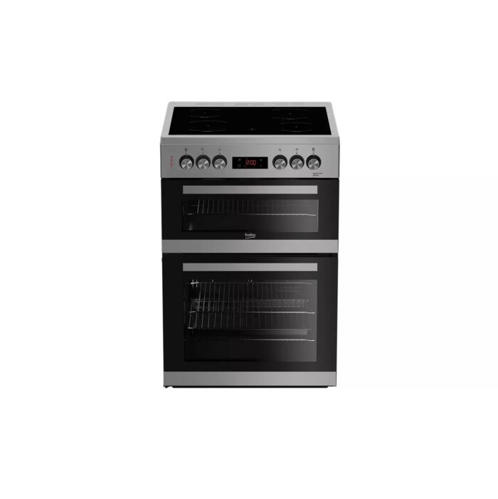 Beko KDC653S 60cm Double Oven Electric Cooker - Silver