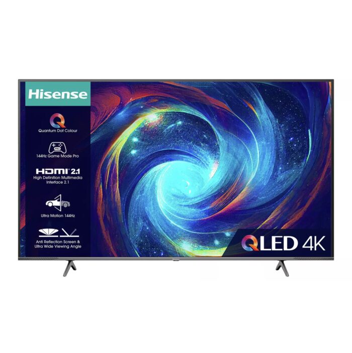 Hisense 55Inch 55E7KQTUK PRO Smart 4K HDR QLED Freeview TV