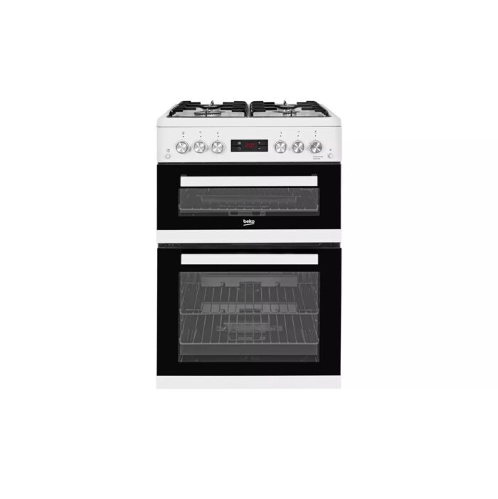 Beko KDG653W 60cm Double Oven Gas Cooker - White