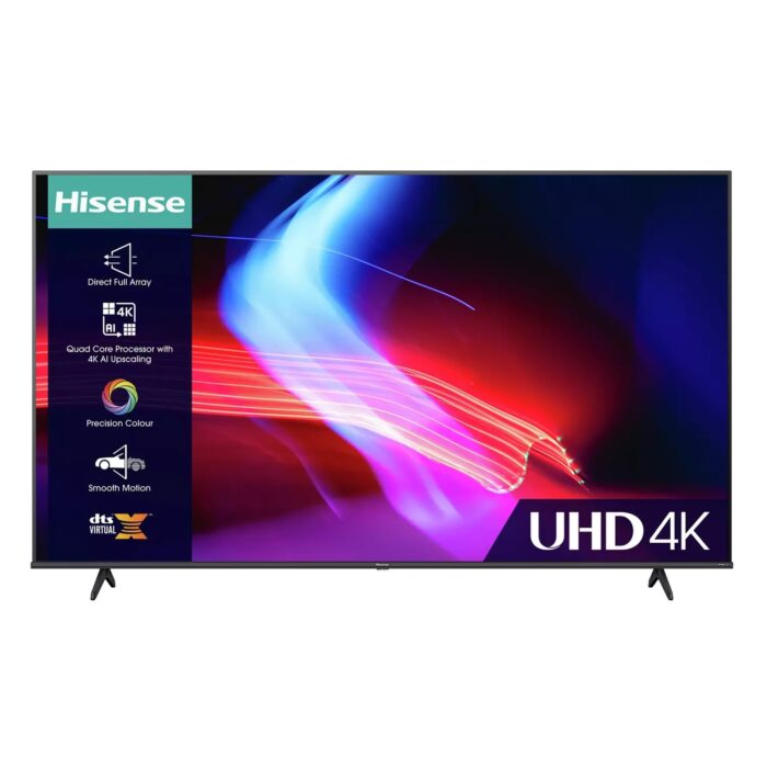 Hisense 70 Inch 70A6KTUK Smart 4K UHD HDR DLED Freeview TV