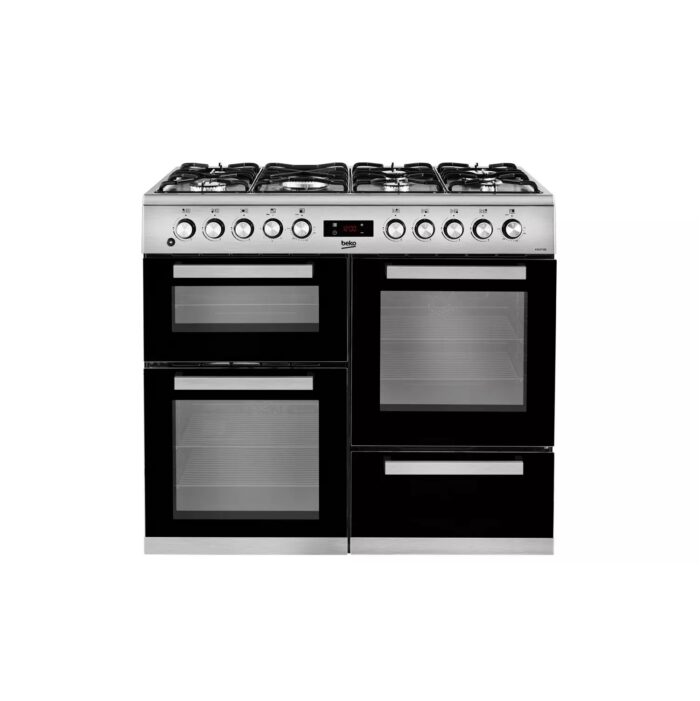 Beko KDVF100X 100cm Dual Fuel Range Cooker - Stainless Steel